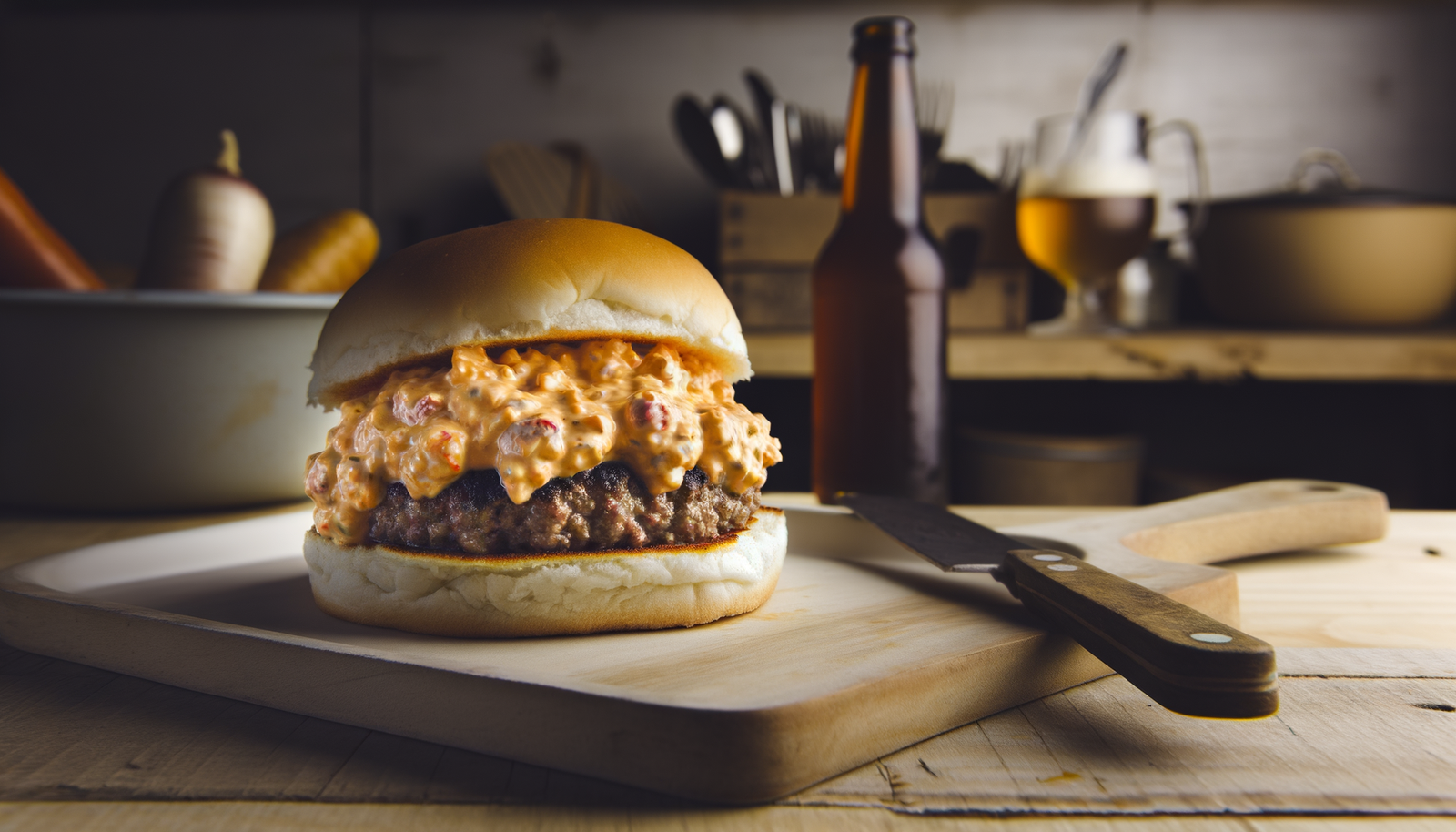 Arkansas Burger with Pimento Cheese - Juicy & Flavorful