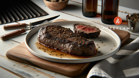 Canadian Peppercorn-Crusted Moose Steak on Arteflame