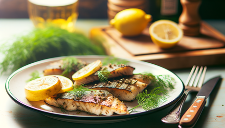 Grilled Alaska Pike Steaks with Lemon and Dill