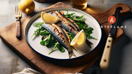 Alaska-Style Glacier-Grilled Herring with Lemon & Greens