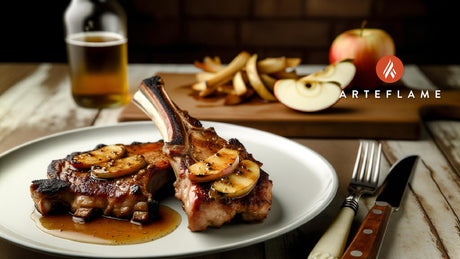 Iowa Grilled Pork Rib Chops with Apple Glaze