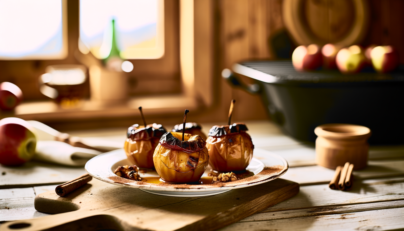 Austrian Spiced Cinnamon Grilled Apples