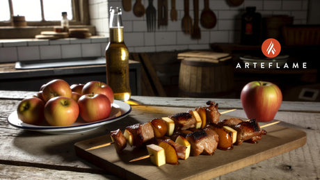 Welsh Pork and Apple Skewers on Arteflame Grill