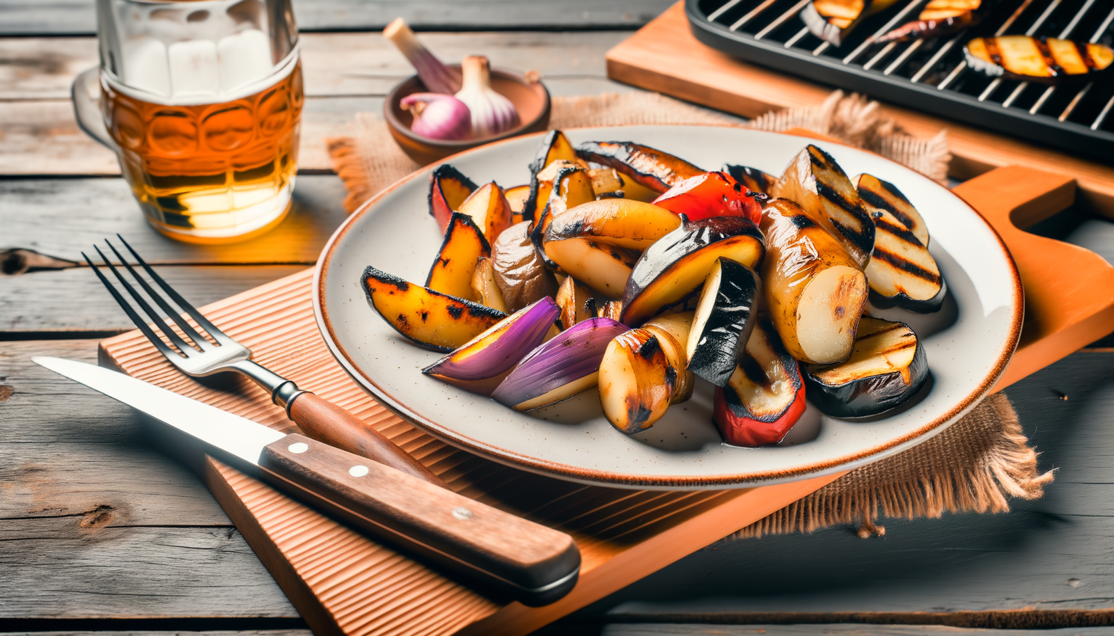 Polish-Style Roasted Root Vegetables on the Grill