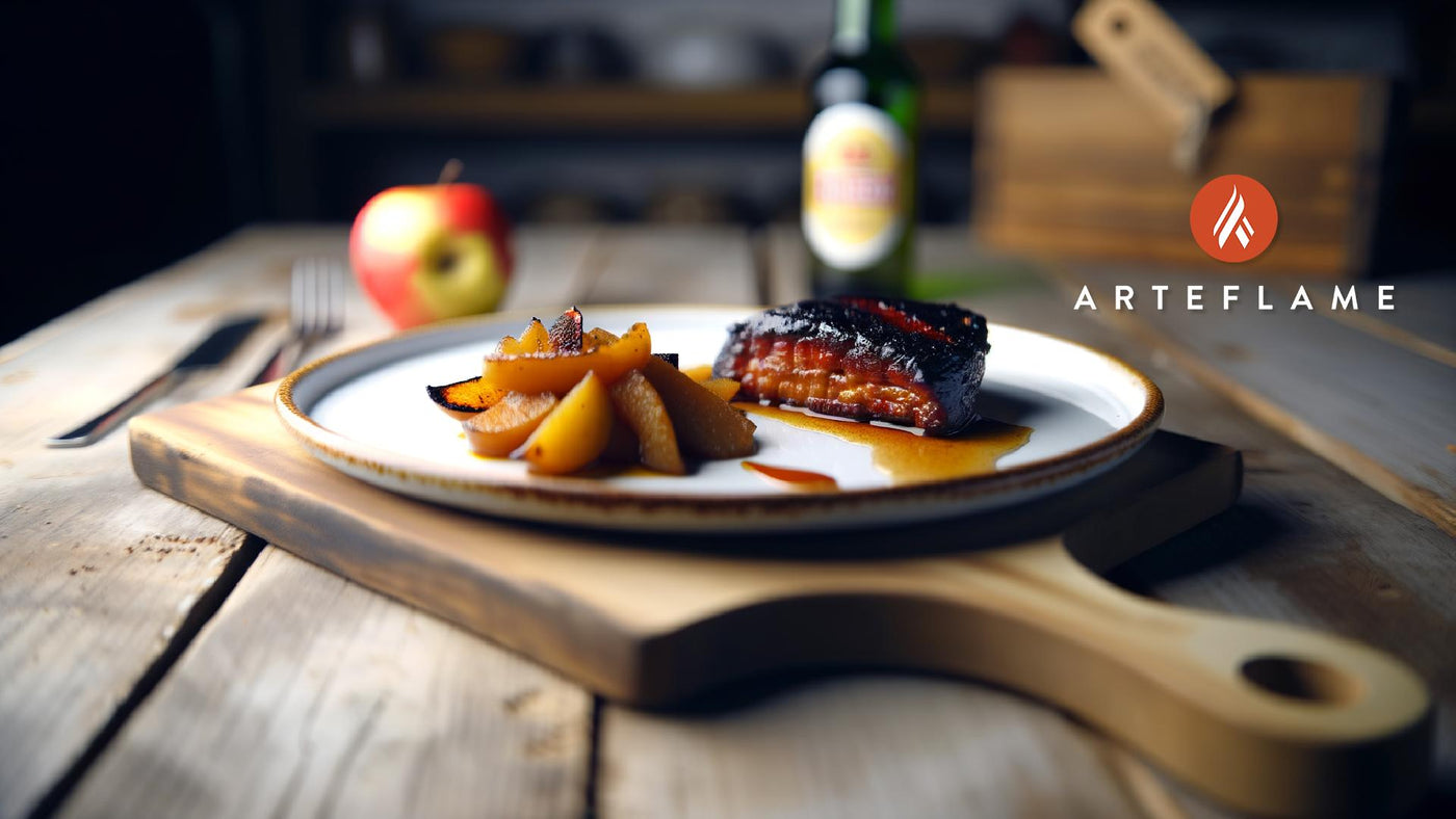 Spanish Grilled Morcilla with Caramelized Apple