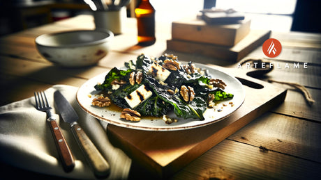 Grilled Swiss Chard and Walnut Salad