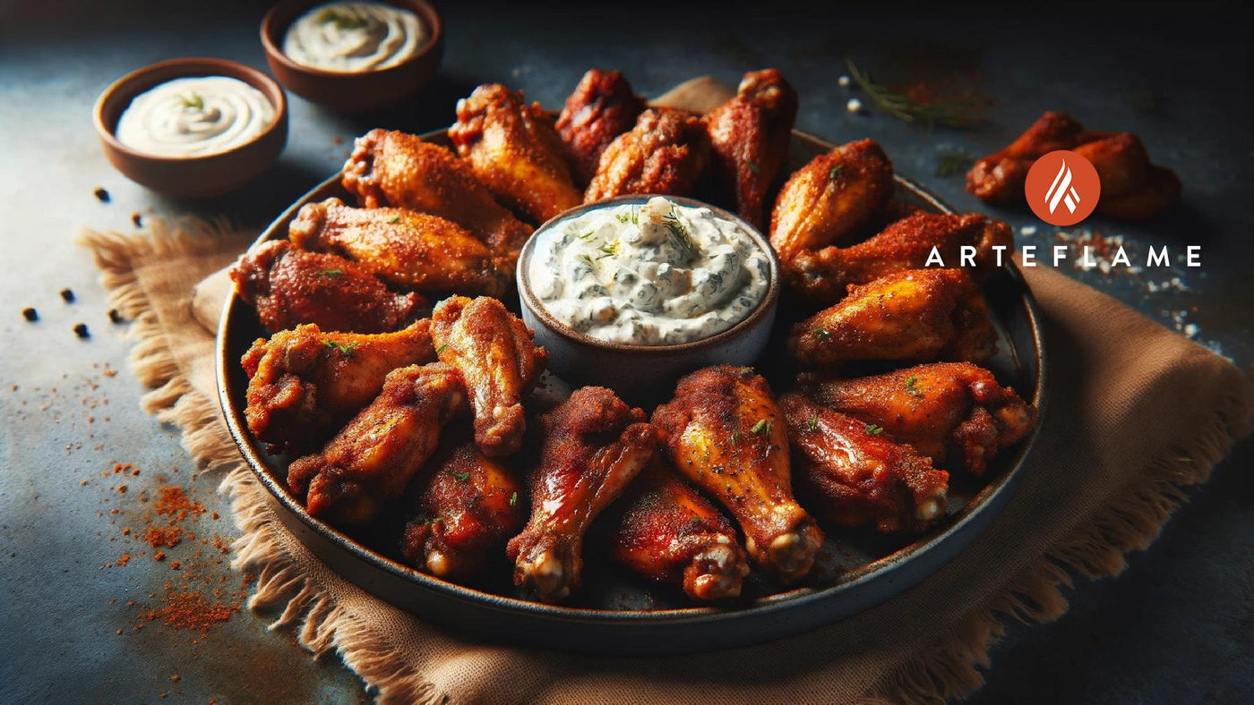 Epic Dry Rub Chicken Wings With Creamy Gorgonzola Dip