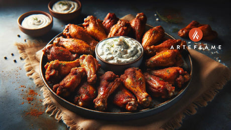 Epic Dry Rub Chicken Wings With Creamy Gorgonzola Dip