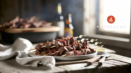 Norwegian Barbecued Whale Meat Skewers