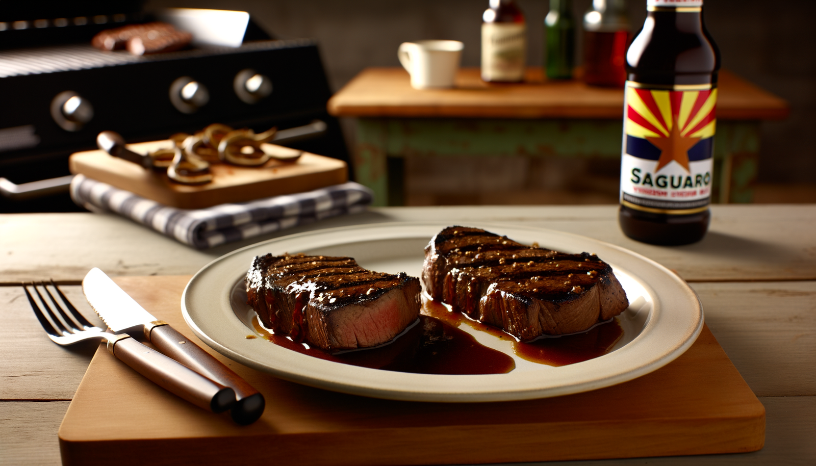 Arizona Saguaro BBQ Venison Steaks on the Arteflame