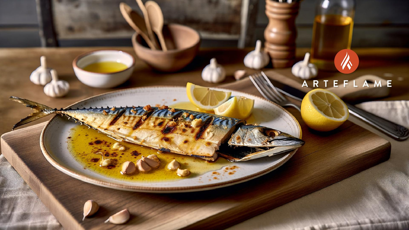 Greek Grilled Mackerel with Lemon and Garlic
