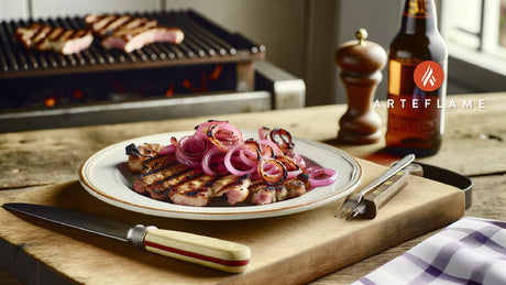 Swiss Grilled Salsiz with Pickled Onions