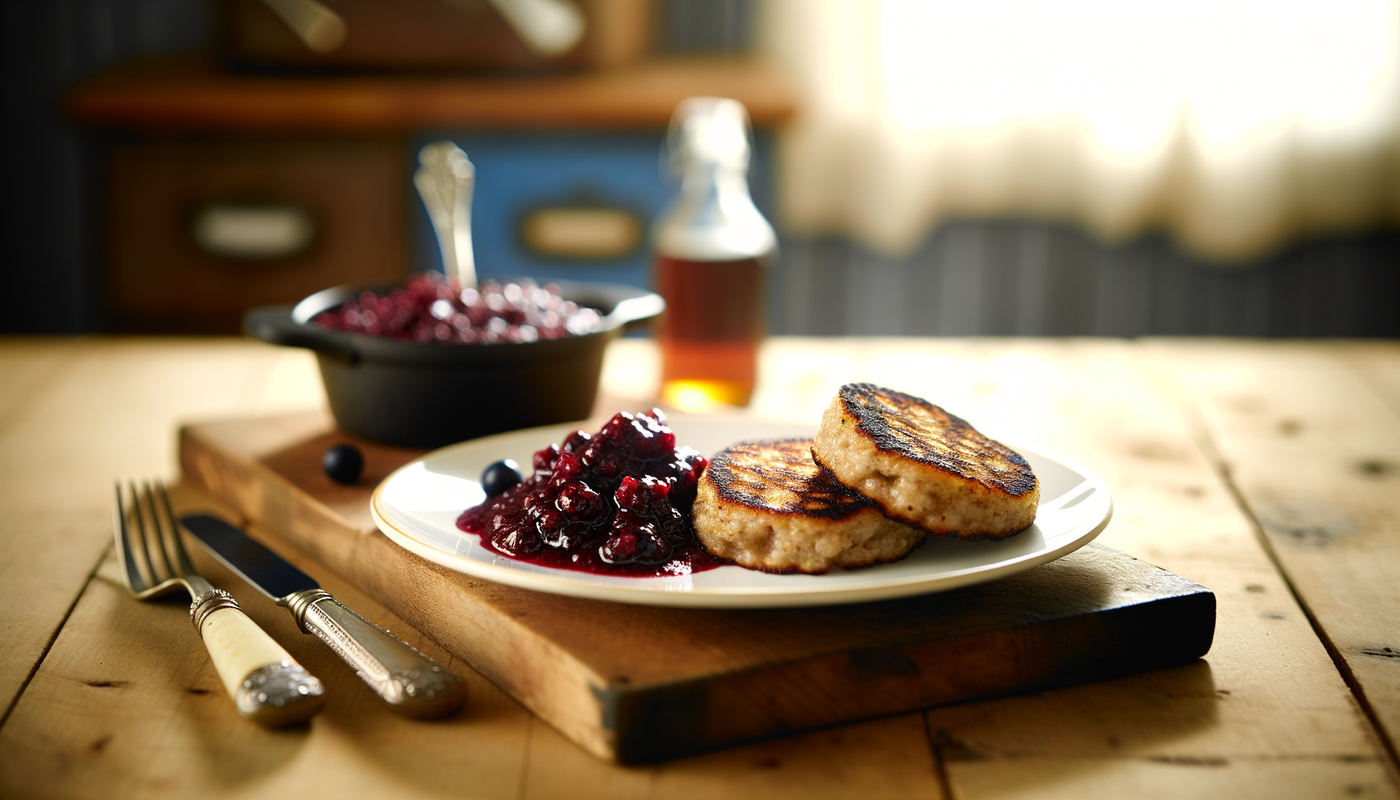 Grilled Scottish Porridge with Berry Compote