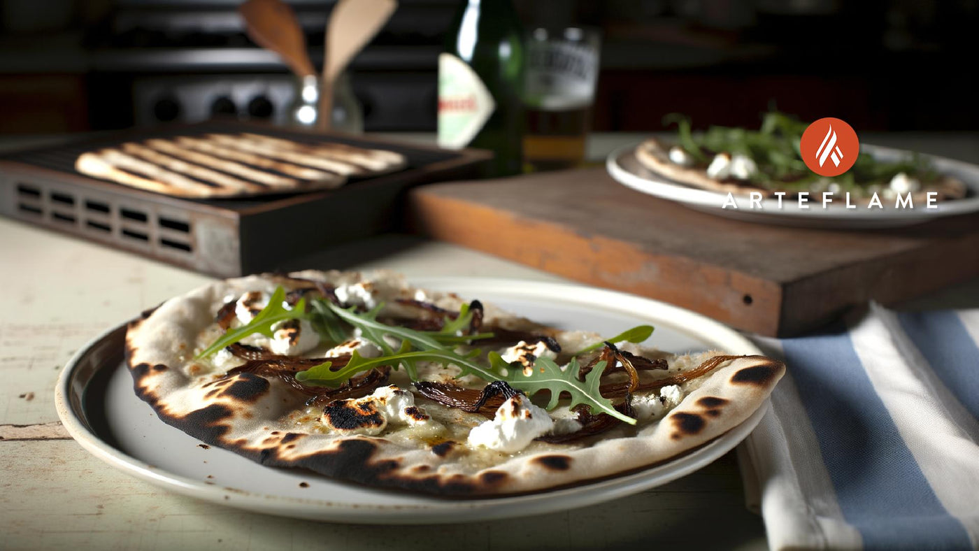California Grilled Flatbread with Goat Cheese