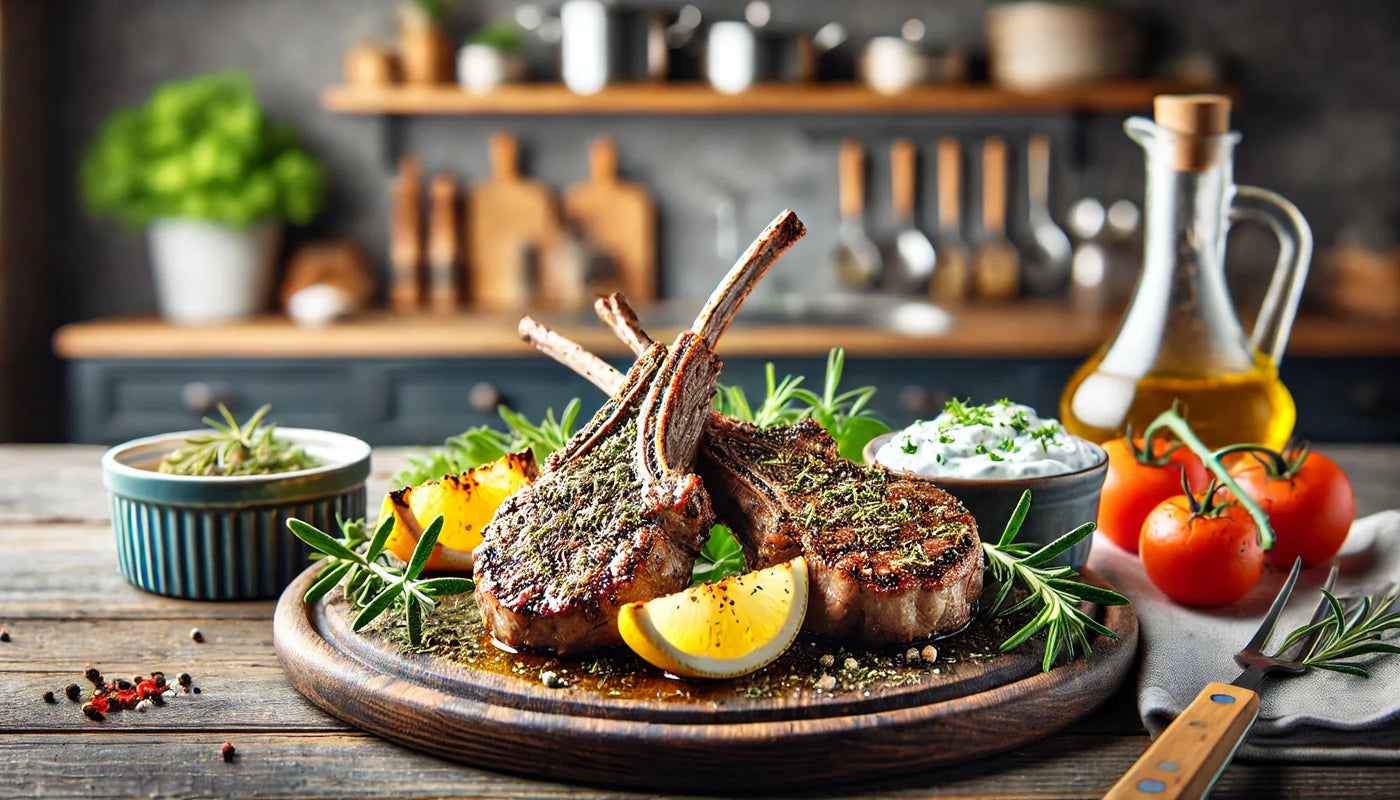 Greek Grilled Lamb Chops with Oregano