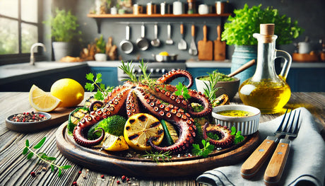 Greek Grilled Octopus with Lemon and Oregano