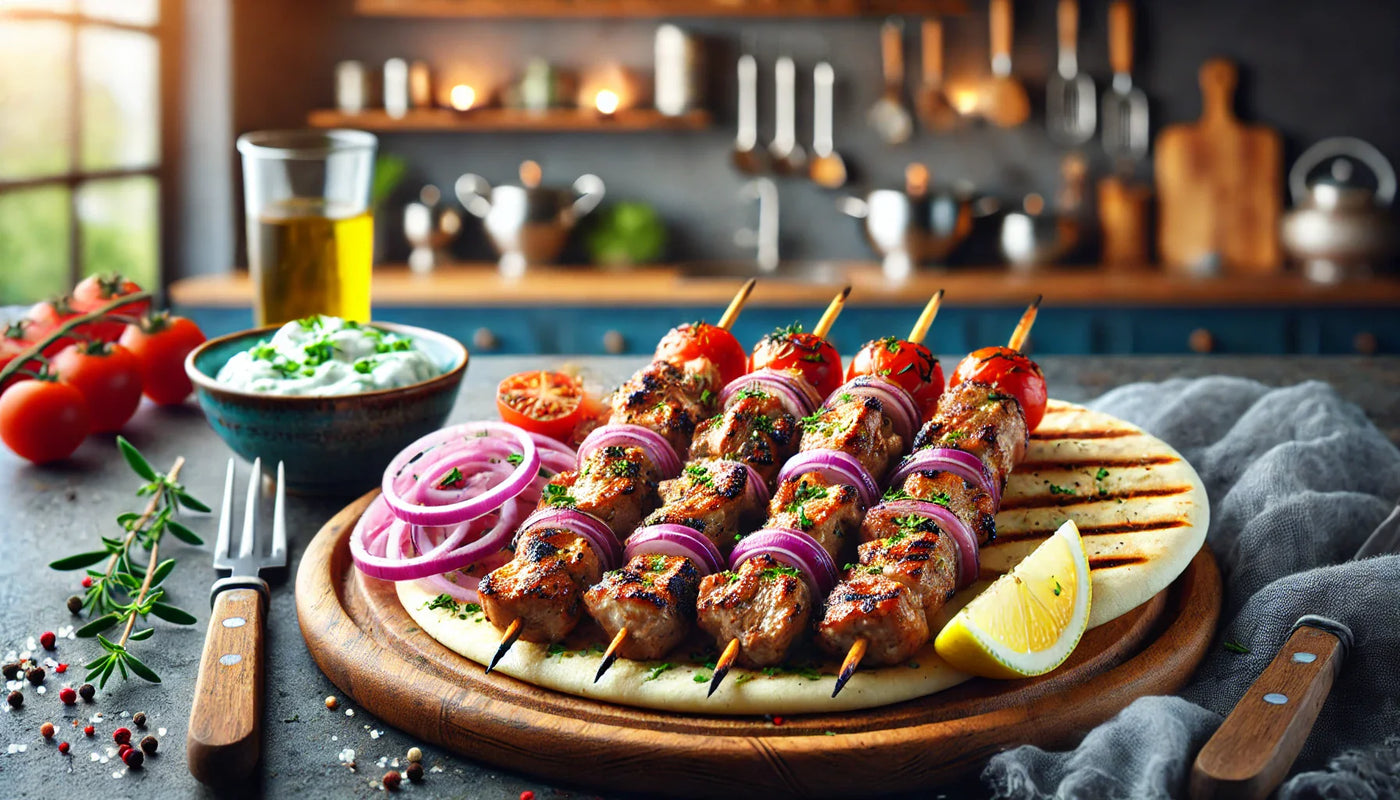 Greek Souvlaki Skewers Grilled to Perfection