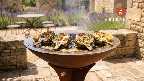 Grilled and Smothered Artichokes on the Arteflame