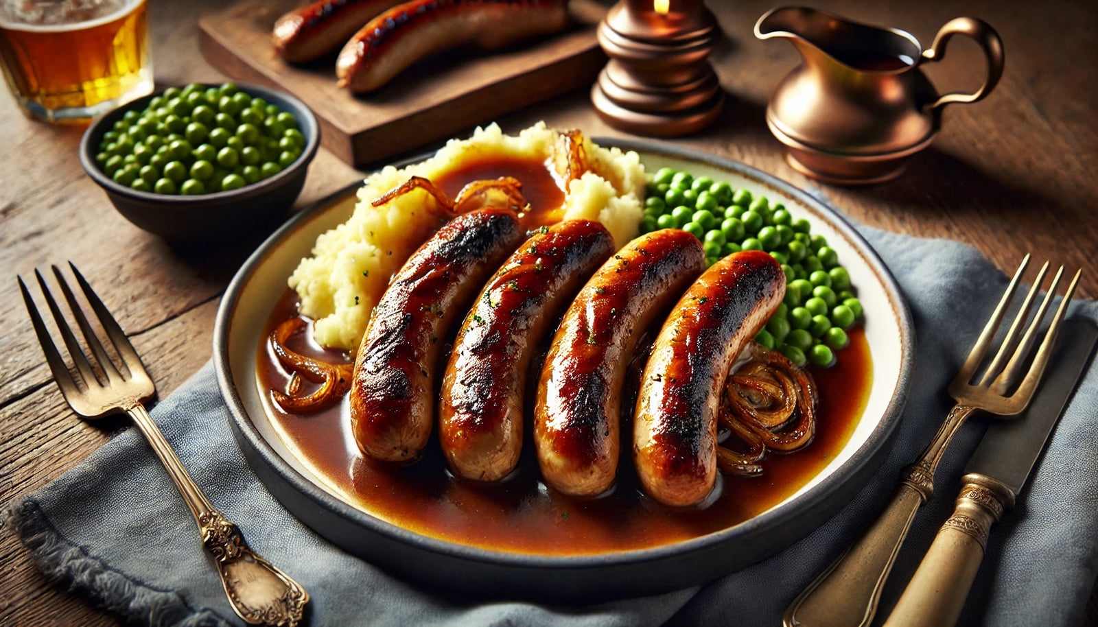 grilled-bangers-and-mash-onion-gravy