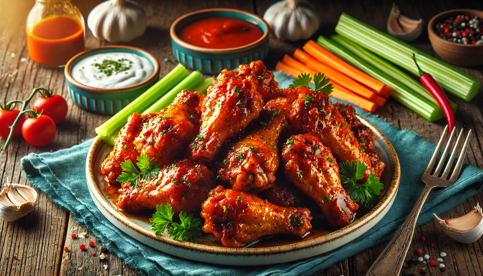 grilled-buffalo-wings-crispy-sauce