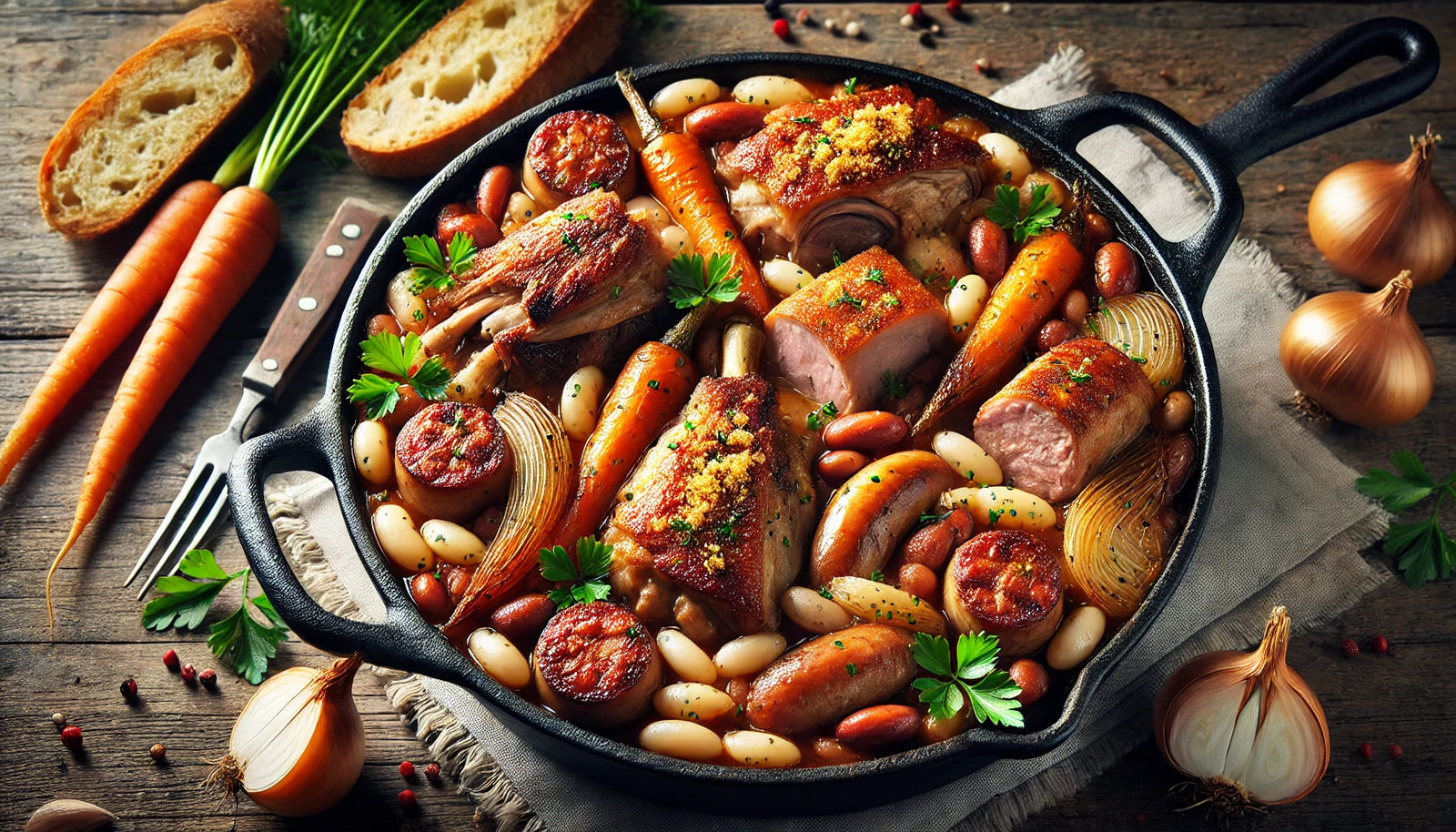 grilled-cassoulet-duck-sausage-pork