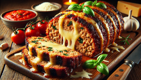 Grilled Cheesy Italian Meatloaf with Marinara and Mozzarella