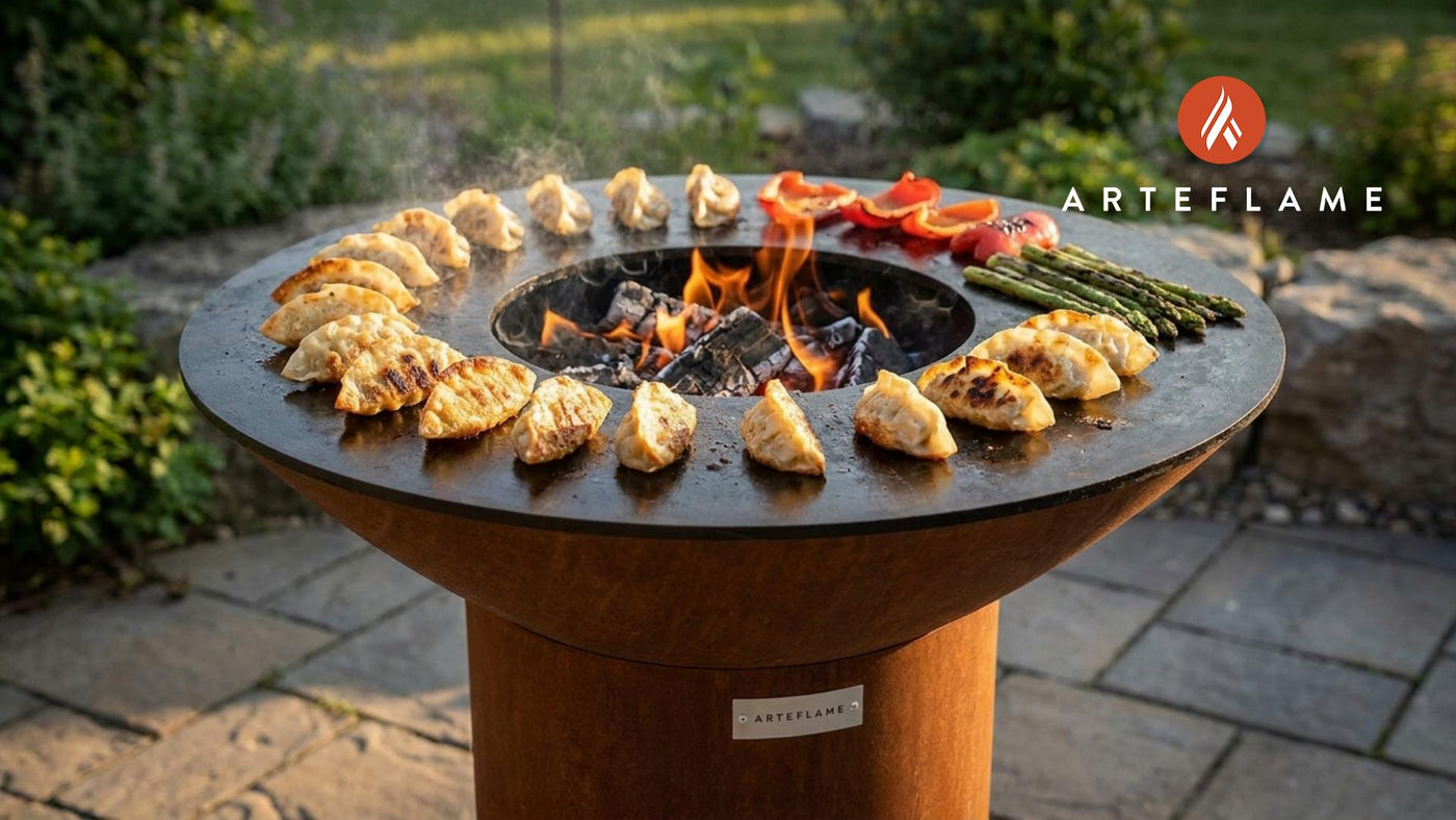 Grilled Crispy Rice Paper Dumplings on the Arteflame