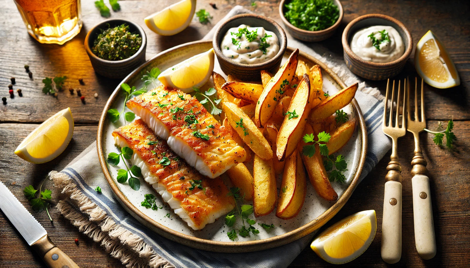 grilled-fish-and-chips-tartar-sauce