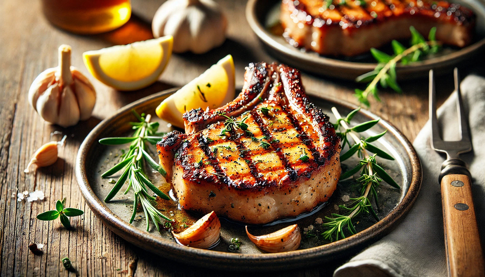 grilled-pork-chops-garlic-herbs