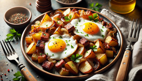 grilled-pytt-i-panna-with-fried-eggs