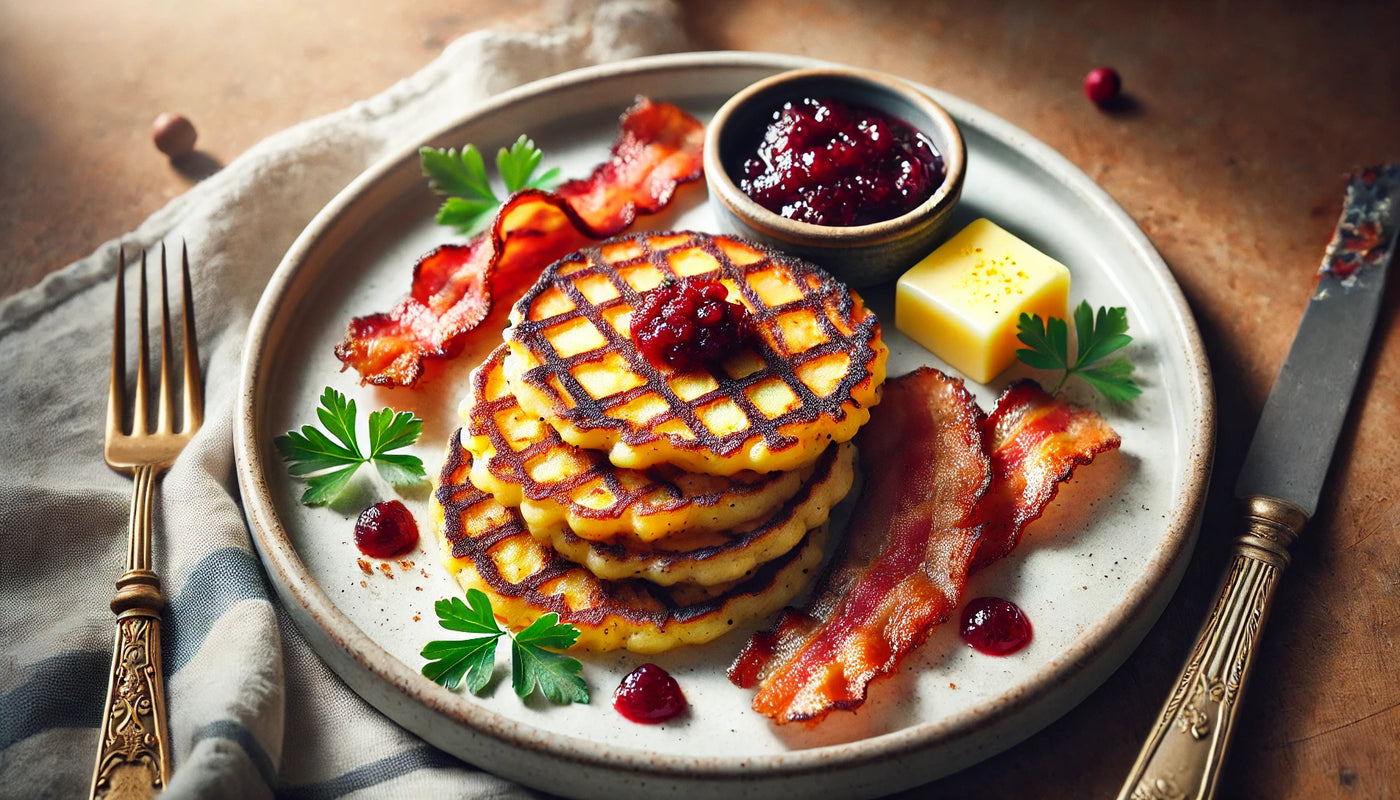 grilled-raggmunk-with-bacon-and-lingonberry