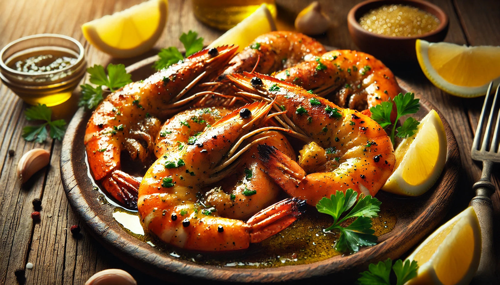 Grilled Shrimp Scampi with Garlic Butter and Lemon