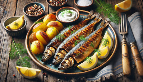 grilled-sill-herring-with-potatoes-dill