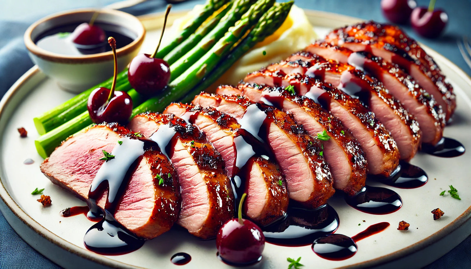 Grilled Duck Breast with Cherry Balsamic Glaze - Arteflame Dinner for Two