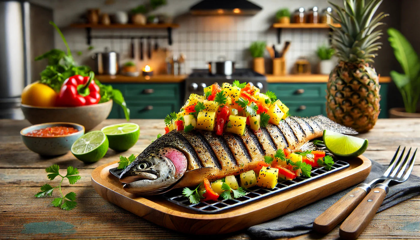 Hawaiian Grilled Rainbow Trout with Tropical Salsa