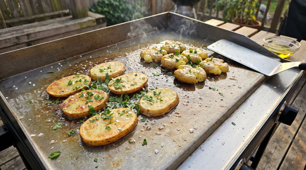How to Grill Potatoes on a Flat Top (Perfectly Crispy)