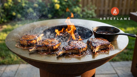 Smoky Kentucky Bourbon Glazed Pork Chops on the Arteflame Grill