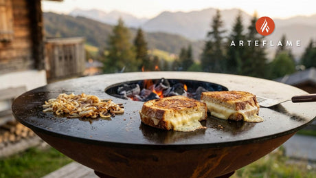 Authentic Austrian Rustic Grilled Mountain Cheese Sandwich