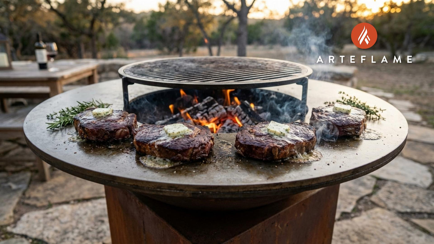 Colorado Charred Bison Steaks with Garlic Herb Butter