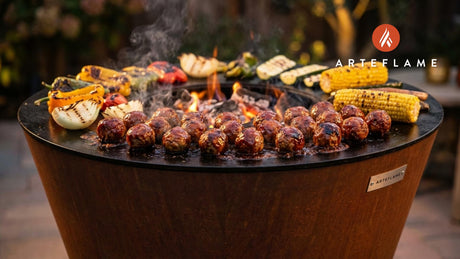 Authentic Missouri Hickory BBQ Meatballs on the Arteflame Grill