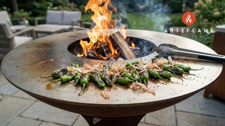 Authentic Japanese Grilled Shishito Peppers with Bonito Flakes