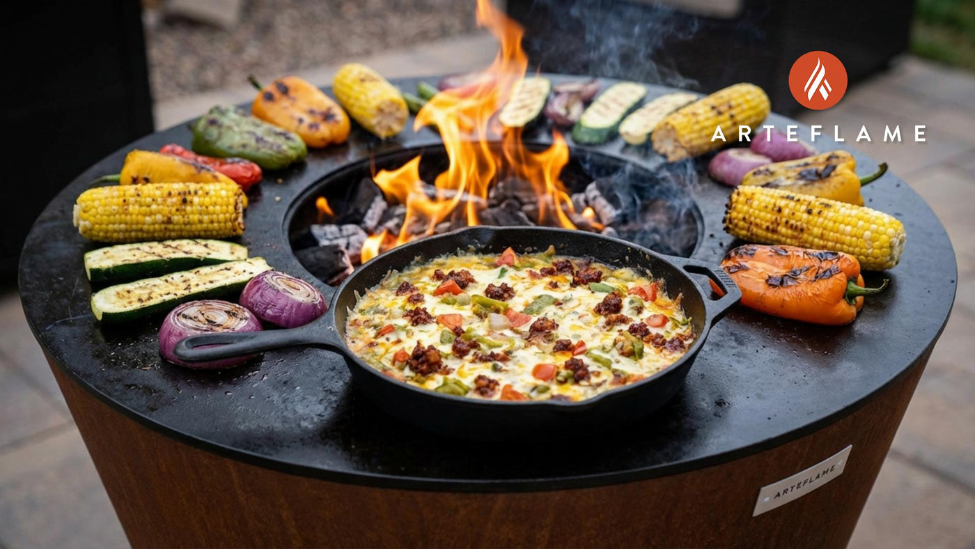 Smoky New Mexico Green Chile Queso Fundido on the Arteflame Grill
