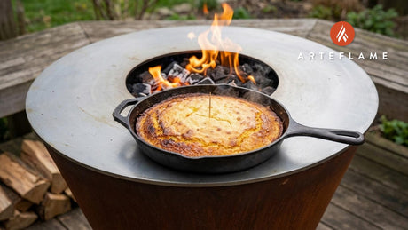 Golden Connecticut Grilled Buttery Cornbread Recipe for Arteflame Grills