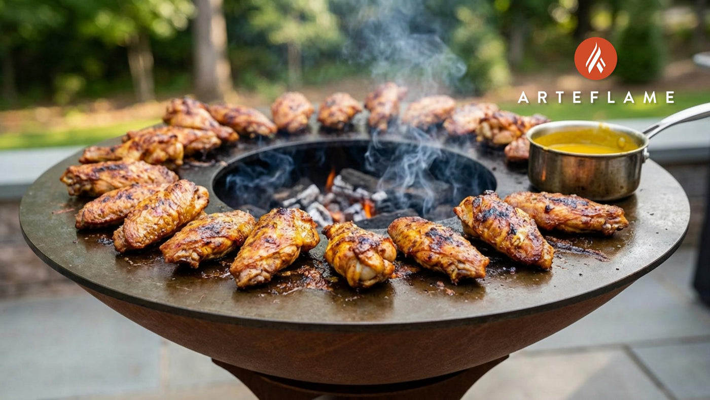 Smoked South Carolina Turkey Wings: Tangy Mustard Gold on the Arteflame