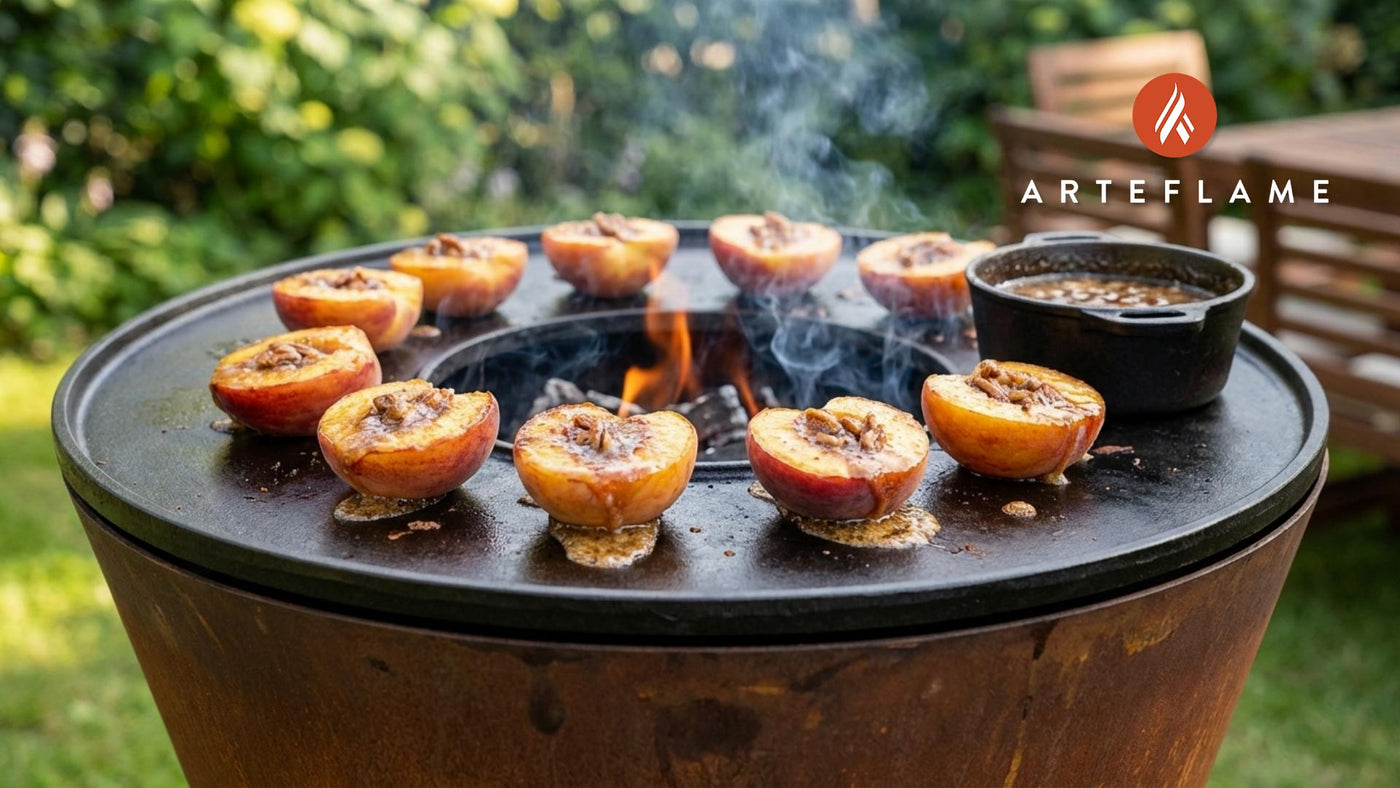 Smoky Sweet Alabama Cast Iron Grilled Peaches Recipe