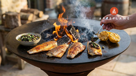 Smoky Spanish Grilled Hake with Zesty Olive Tapenade