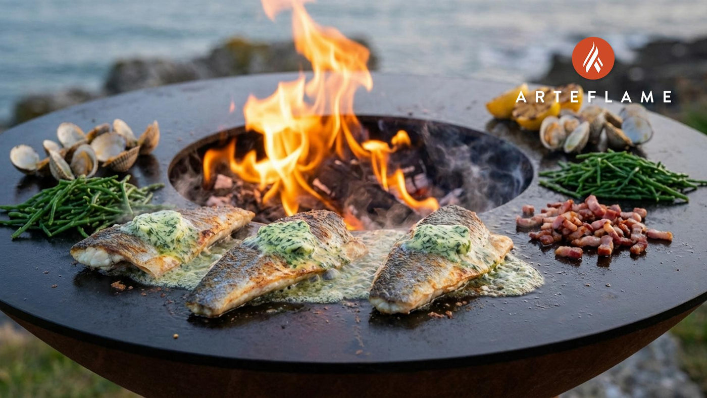 Grilled Welsh Sea Bass with Laverbread Butter: A Seafood Masterpiece on the Arteflame