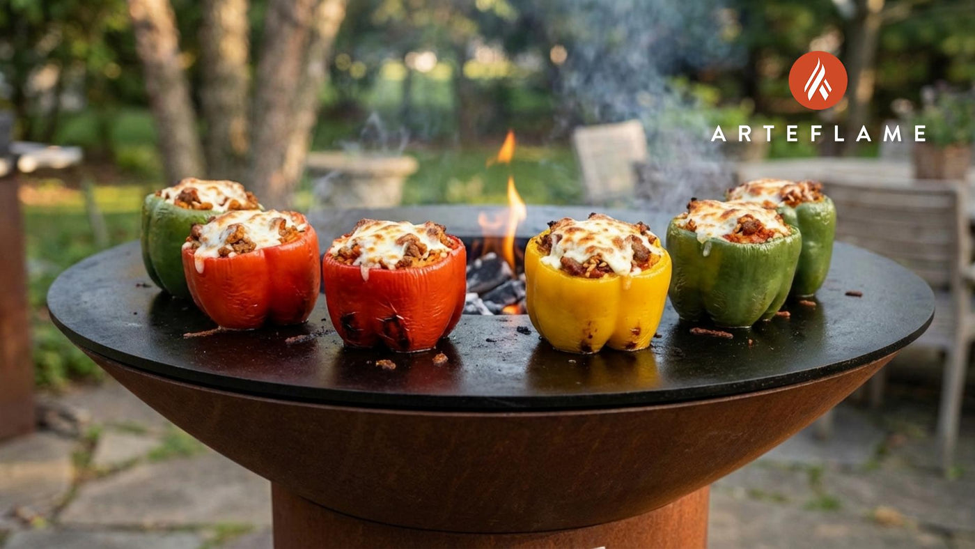 Smoky Grilled Stuffed Bell Peppers with Illinois Sausage & Rice