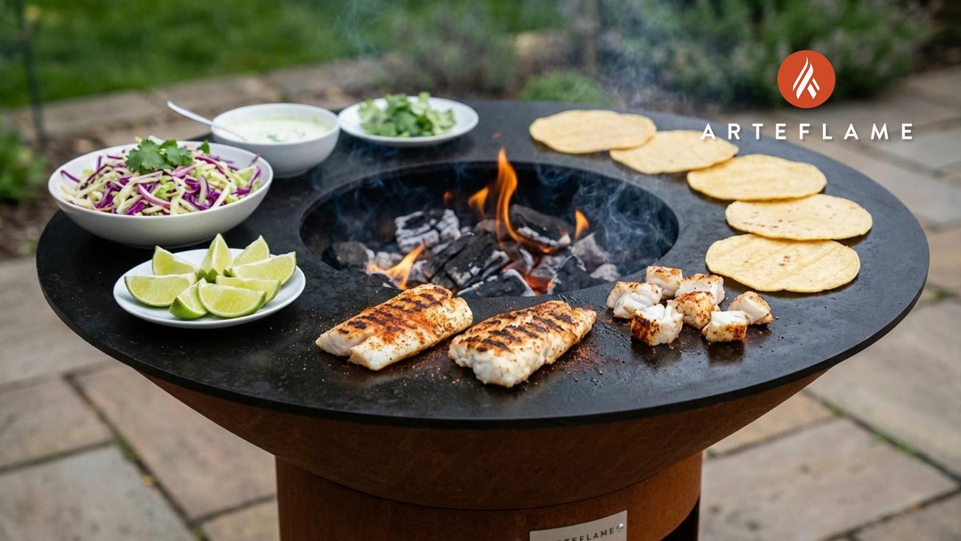 Grilled Fish Tacos with Fresh Slaw and Zesty Lime Crema