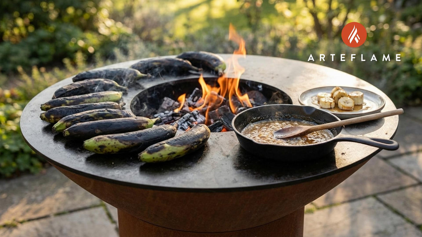Hawaiian Charred Green Bananas with Homemade Coconut Syrup
